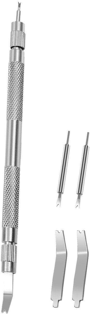 Vervangingsset voor horlogebandstiften, horlogebandje, veerpennen, reparatiegereedschap met robuuste roestvrijstalen horlogebandpennen (1 set bevat 2 reservekabels), geen.