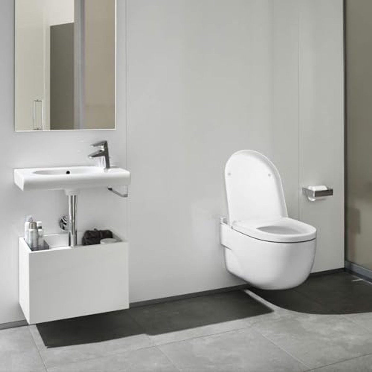 Universele WC-bril met Gevoerde Sluiting en Snelsluiting - Antibacterieel en D-vormig (450 x 361 x 53 mm)