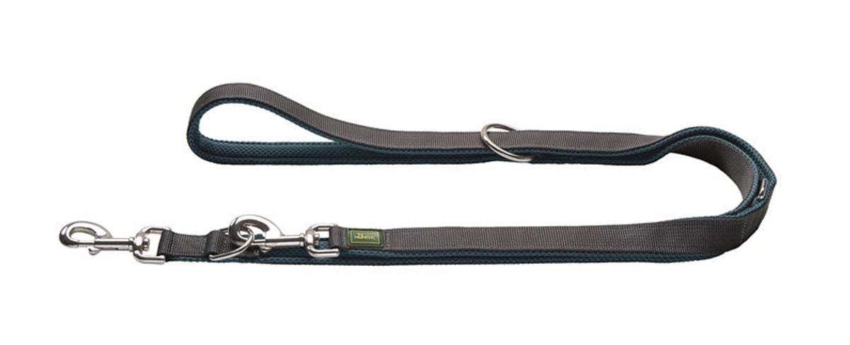 Hunter Verstelbare Hondenriem Maldon Teal 200 cm x 15 mm