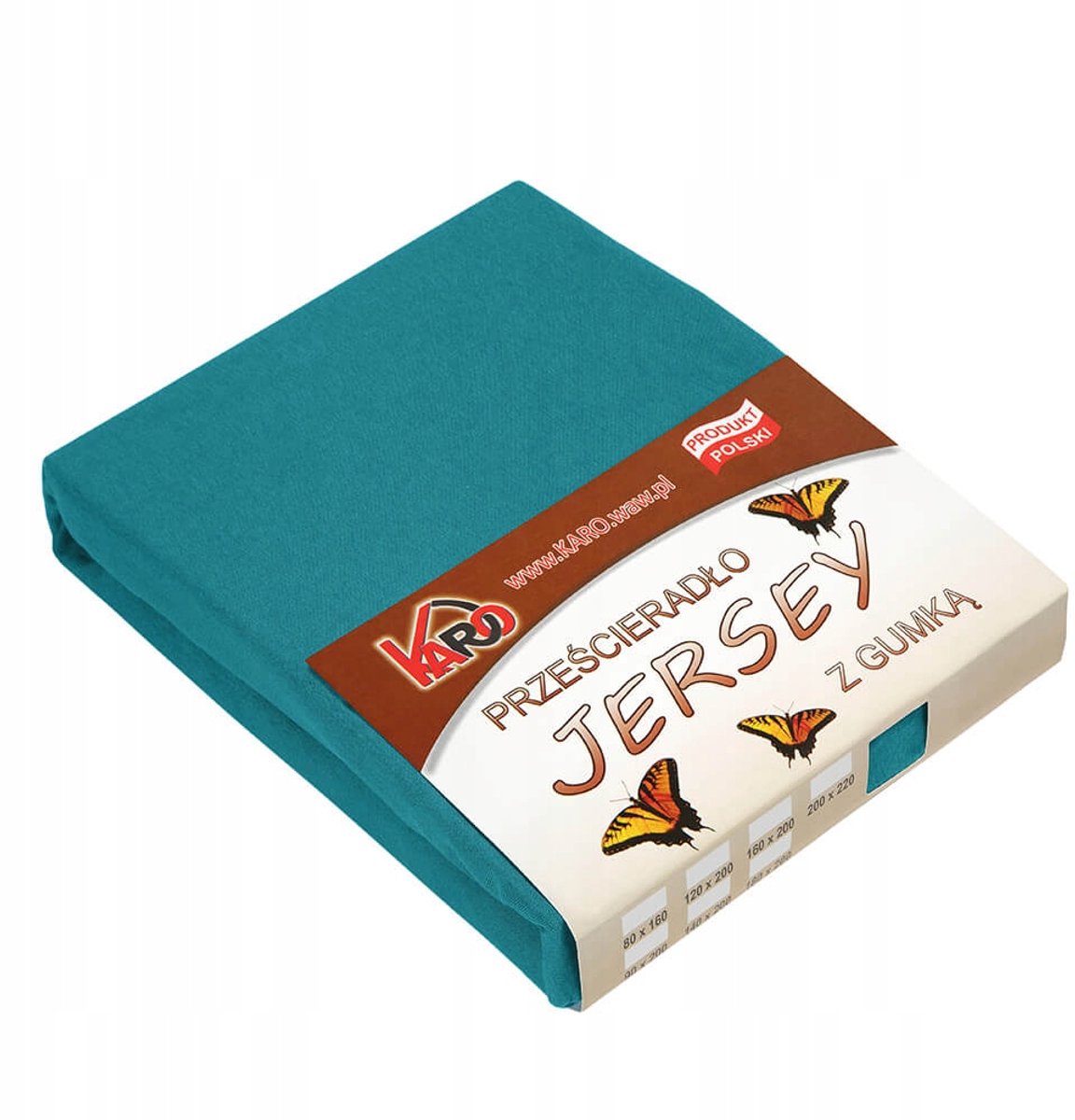 Jersey hoeslake met elastiek 120x200 cm turkoois
