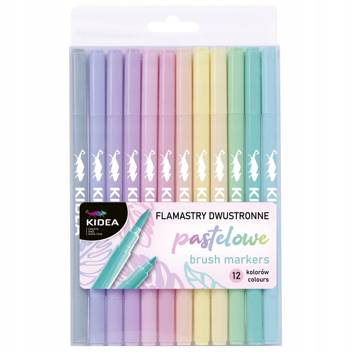 Kidea Pastel Dubbelzijdige Stiften Brush 12 Kleuren