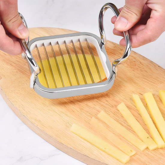Commerciële Frietsnijder Zilverkleurig Handmatige Frietsnijder 22