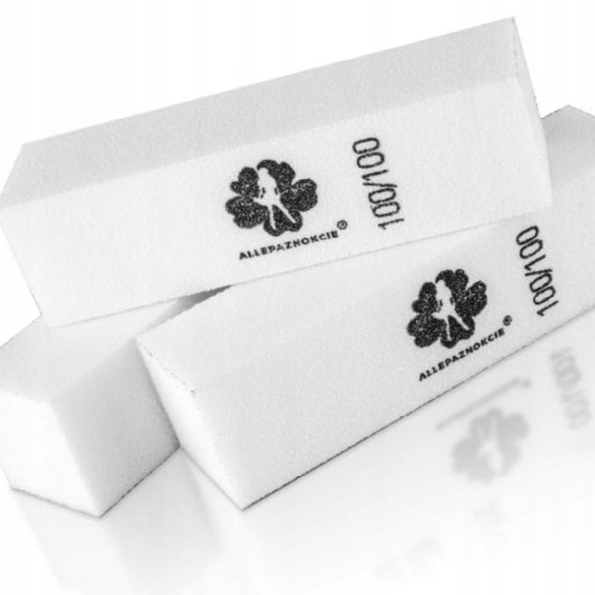 10x Witte Polijstblokjes Nagels Hybride 100/100 - Professioneel