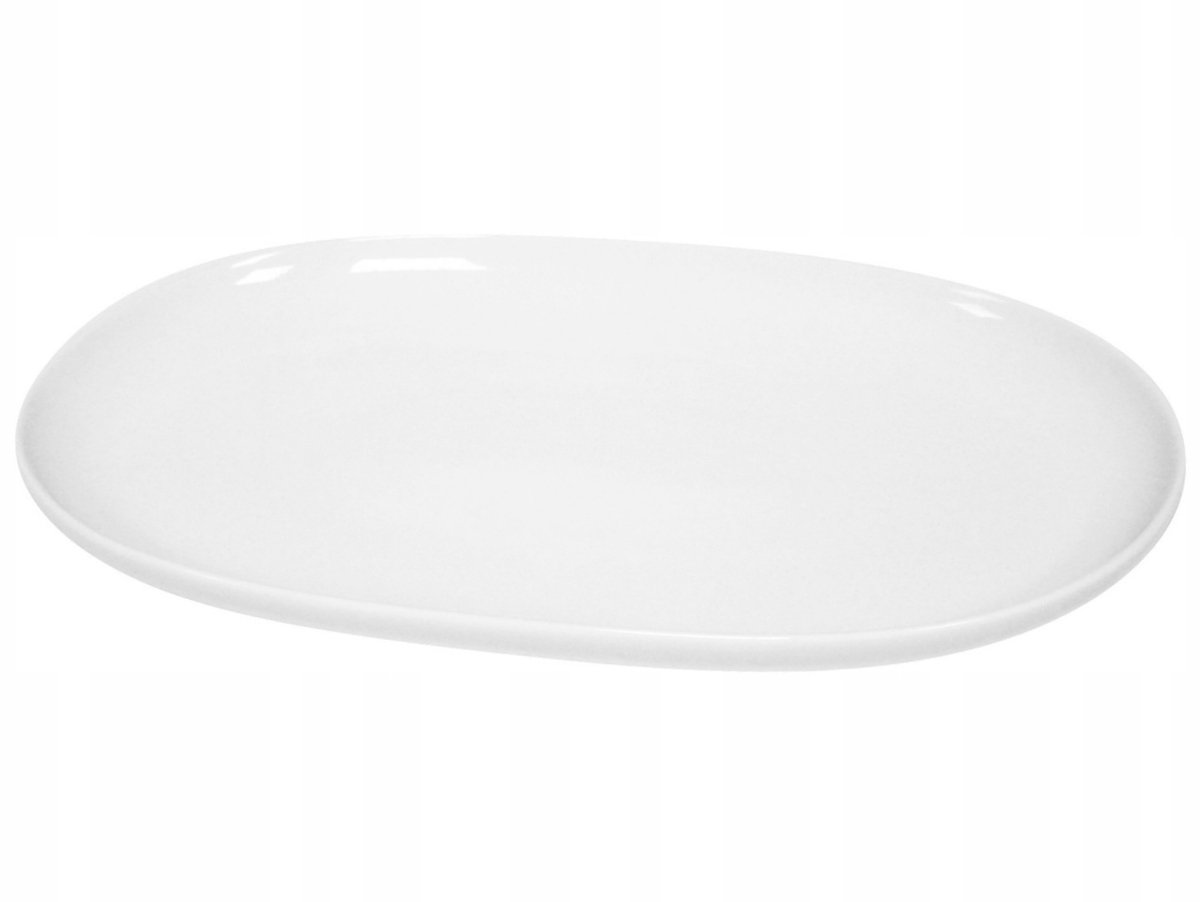 Porseleinen ovale sjaal 39 cm Wit Atelier