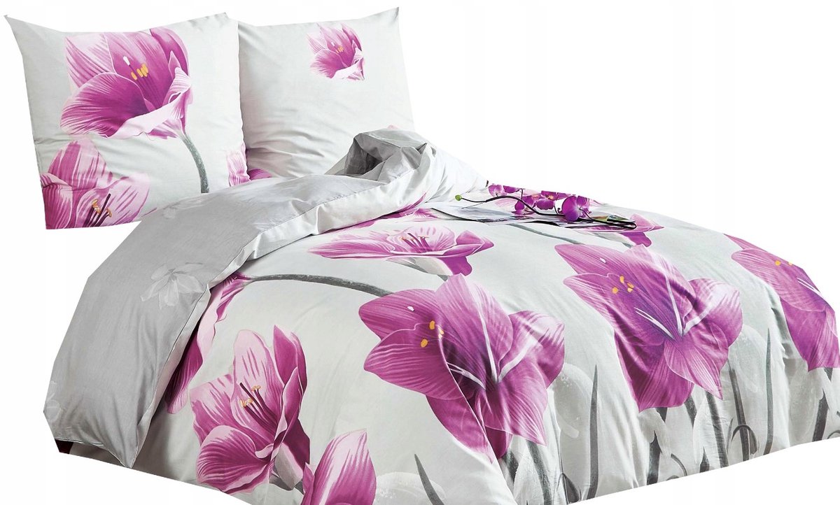 ELWAY Satijnkatoenen beddengoedset 200x220cm 3-delig