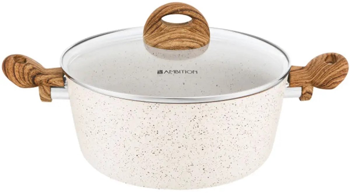 Ambition Nature Pan met Deksel - 4L - Beige - Aluminium