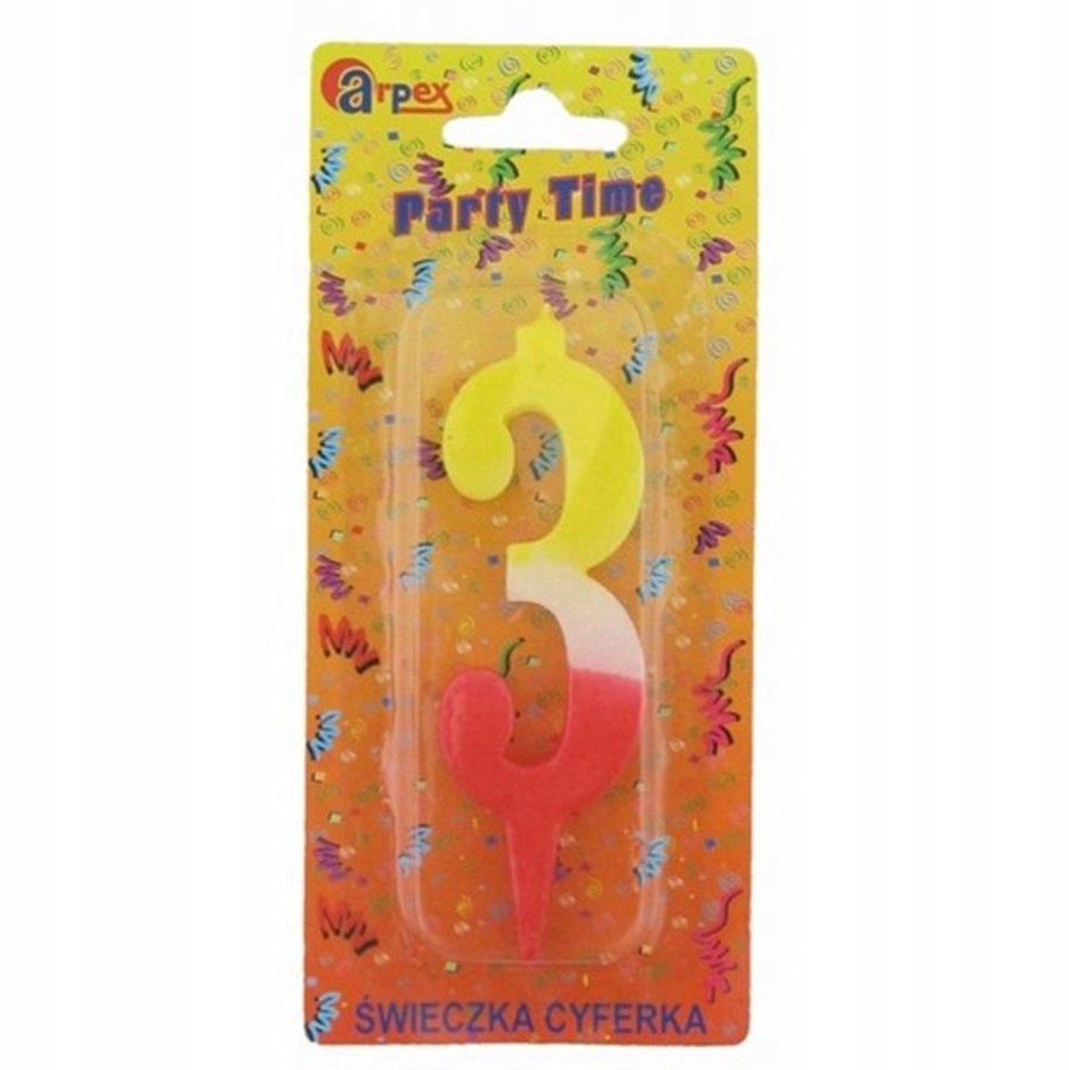 Verjaardagskaars Cijfer 3 Party ARPEX