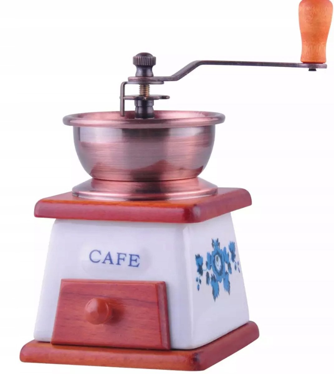 handmatige Koffiemolen Keramisch Hout Kinghoff met Lade