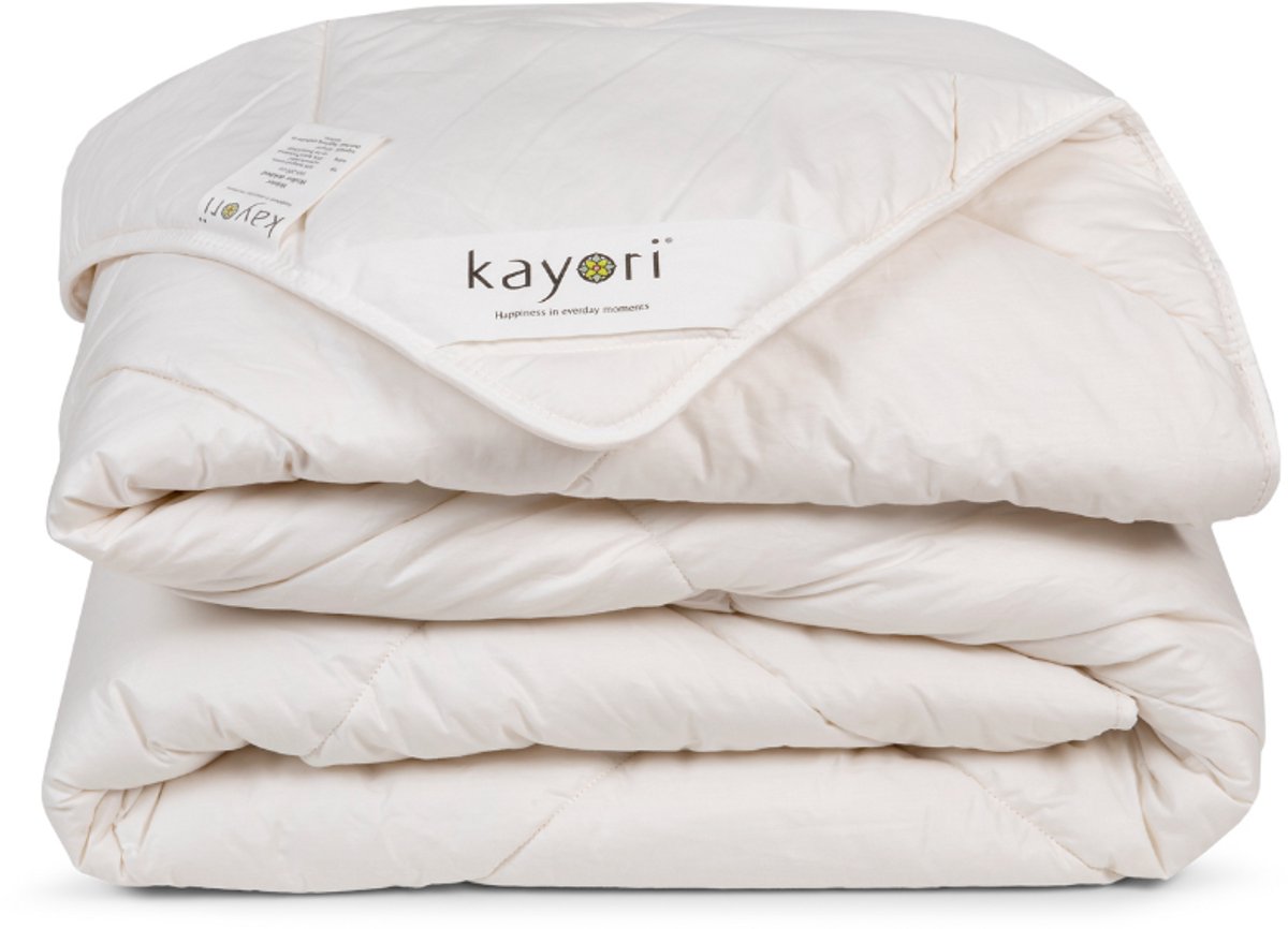 Kayori Keito Winterdekbed - 240x220 - 100% Texels Wol - Heerlijk warm - Katoen Percale Tijk