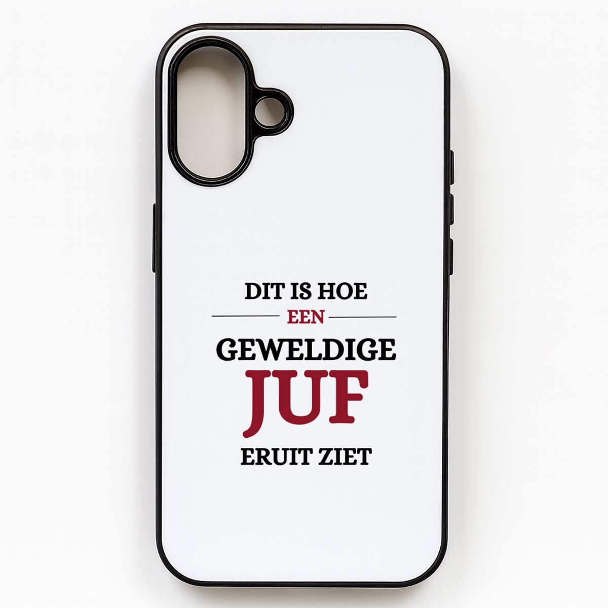 Hacebo® - Geweldige juf eruit ziet telefoonhoesje - Juf - beste juf - telefoonhoesjes - school - verjaardagscadeau - afscheidscadeau - kado - hoesje geschikt voor iPhone 16