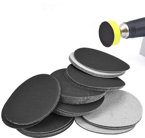 Allecto plus - 50 stuks Klittenband Schuurschijf 75mm voor Slijpen en