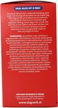 Achterkant van de Dagravit verpakking met productinformatie en website.