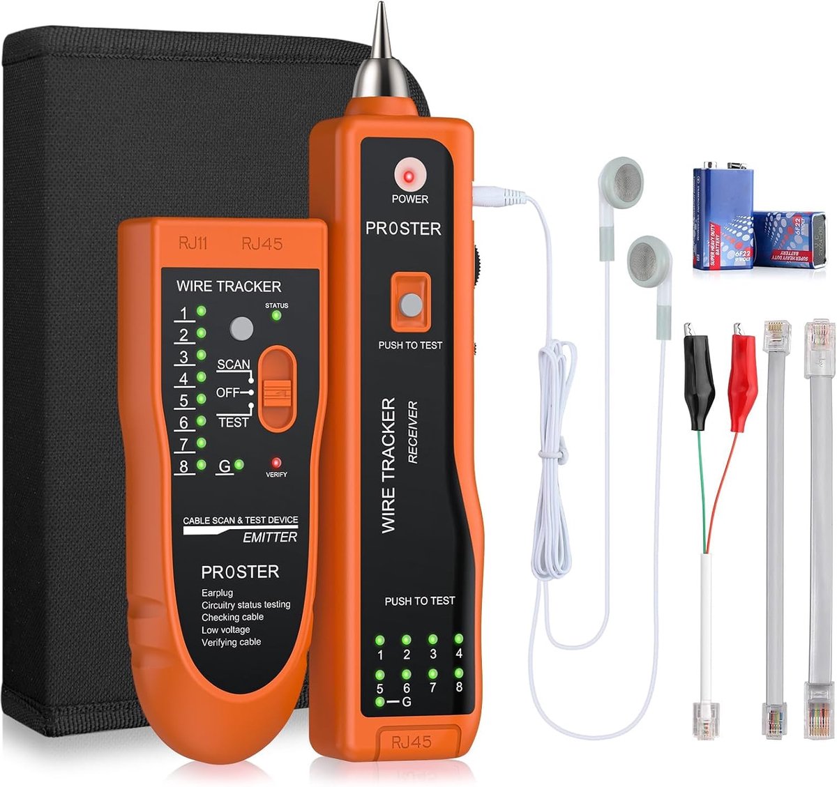 Handheld Kabel Tester voor Ethernet, Telefoon en TV - Draad Tracker