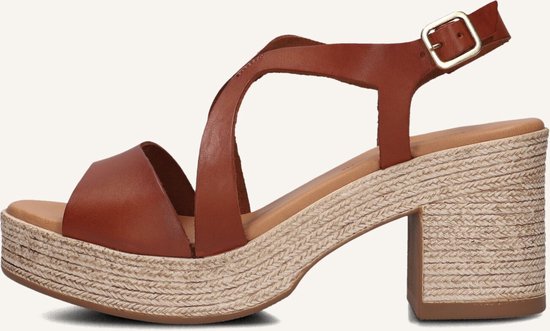 Sandales pour femmes STEFANO LAURAN 2505 - Femme - Cognac - Pointure 40