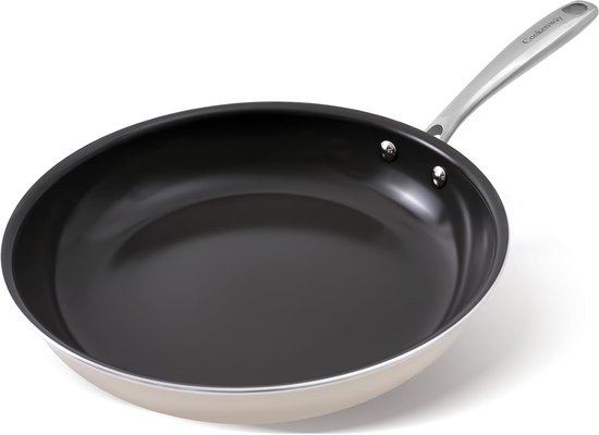 Cookersway Pan keramische anti-aanbakpannen: 24 cm keramische pan braadpan inductie - keramische gecoate pan pancake voor pannenkoeken