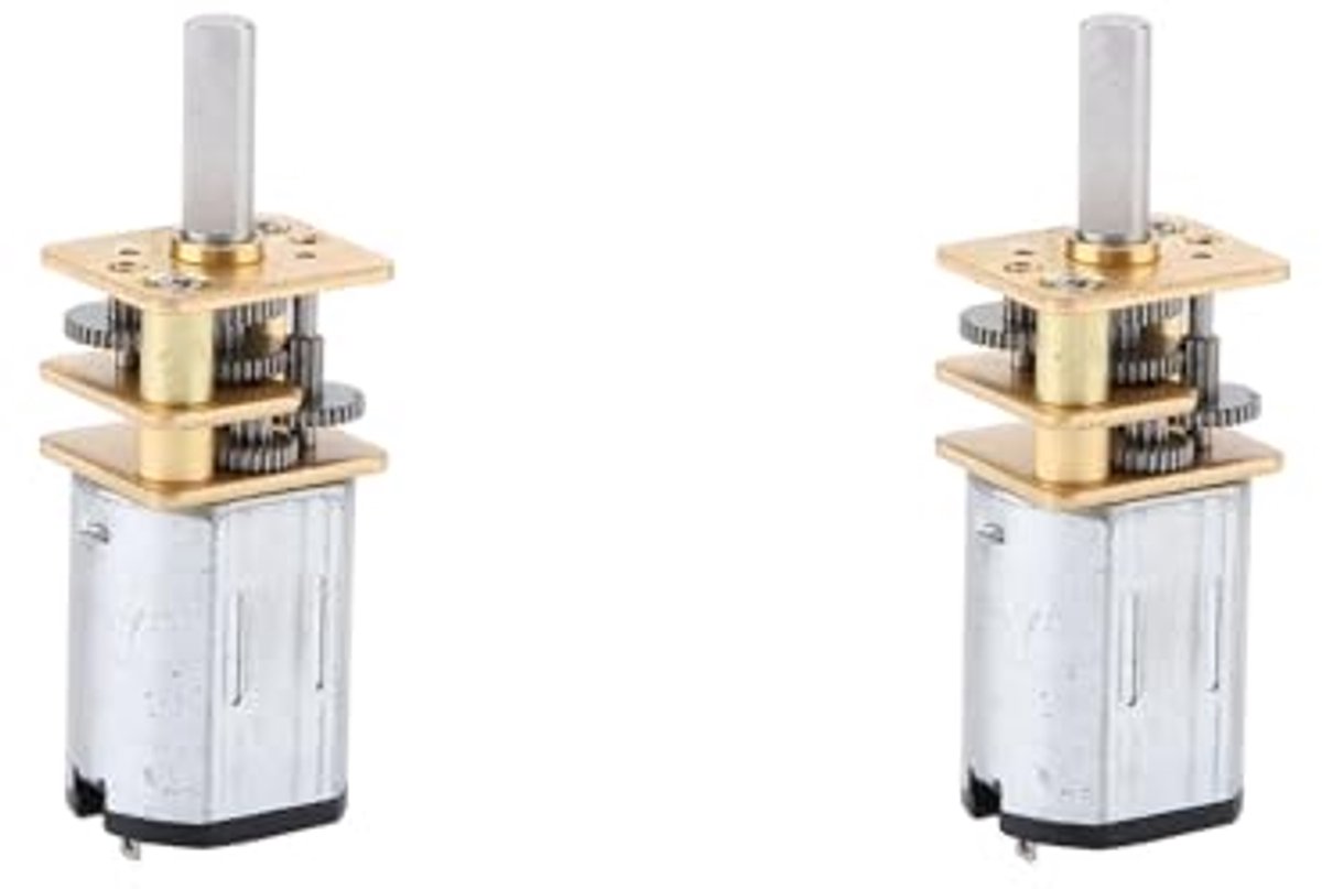 2PCS Hoge Prestaties 20 DC3V 6V 12V Snelheidsreductiekast DC Motor met Metalen Versnellingsbak