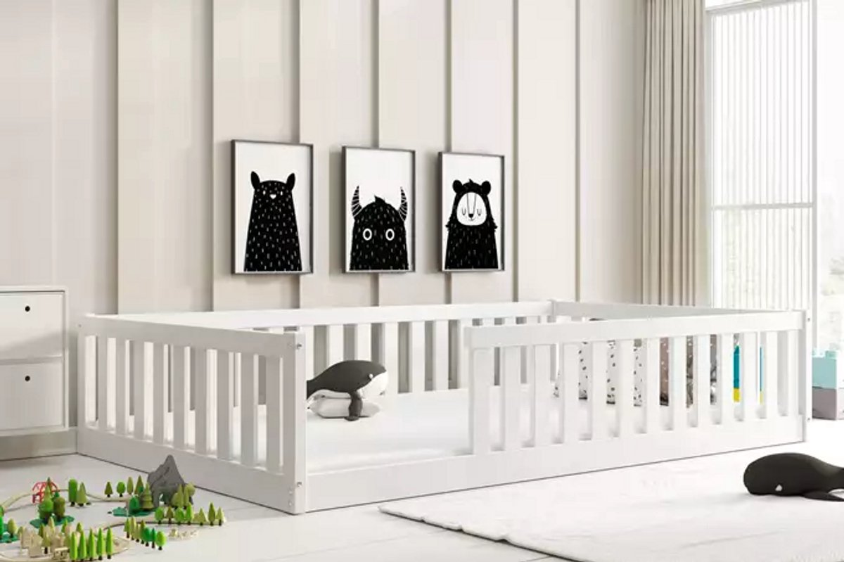 BMS - Kinderbed - 120x200 - Wit - Met Matras