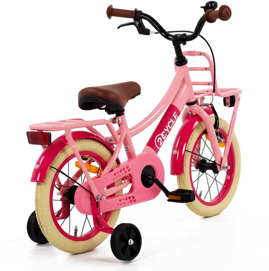 2Cycle Transportfiets 14 inch (3 tot 5 jaar) voor meisjes roze van 2Cycle — afbeelding 3