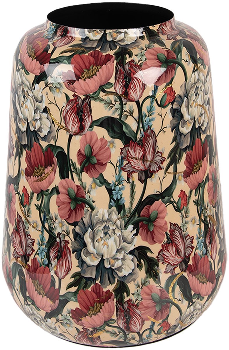 Clayre & Eef Vaas Ø 27x34 cm Beige Metaal