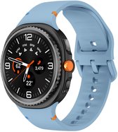 Bracelet en Siliconen Strap-it avec boucle de fermeture - compatible avec Samsung Galaxy Watch 8 - 40 mm / Galaxy Watch 8 - 44 mm / Galaxy Watch 8 Classic (bleu)
