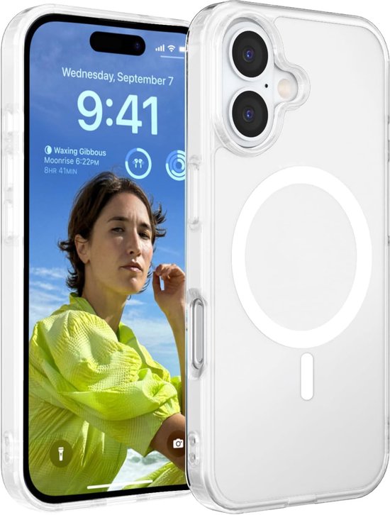 Schokbestendig Doorzichtig Hoesje | Geschikt voor: iPhone 17 - Back Cover Transparant | Compatibel met MagSafe