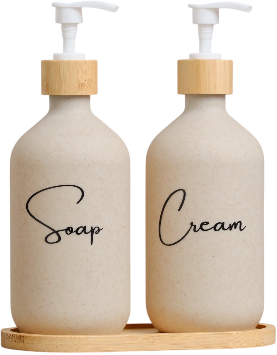 Azomor® Elegant navulbaar zeep- en lotiondispenser set voor badkamer en gastenverblijf