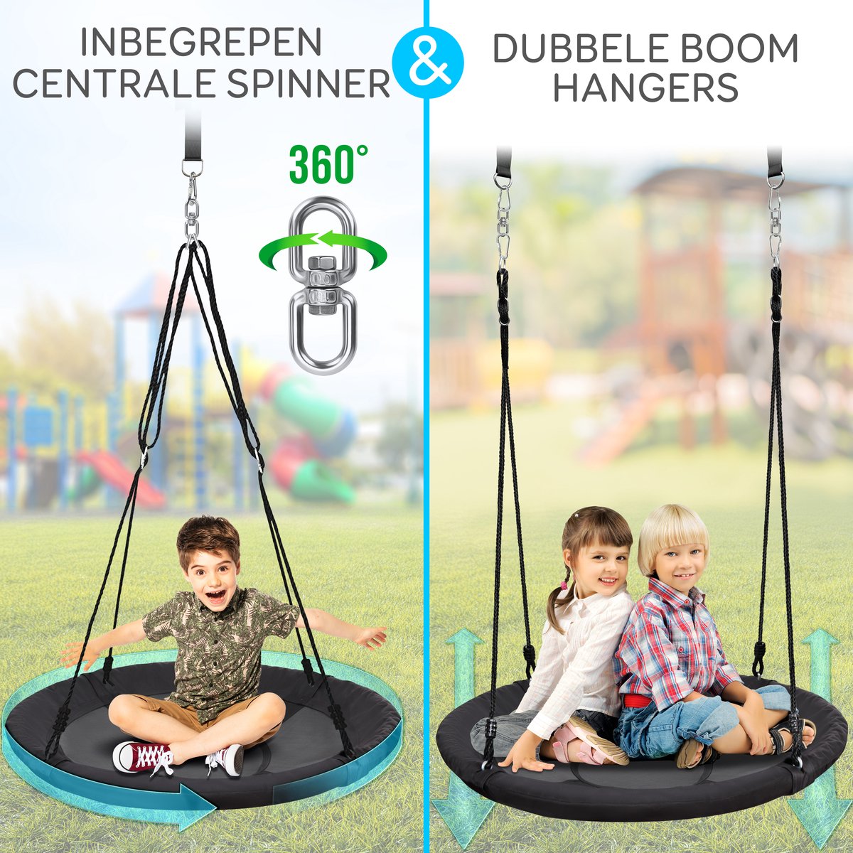 SereneLife Nestschommel met Boom Ophangset - Buitenschommel voor SereneLife Nestschommel met Boom Ophangset - Buitenschommel voor