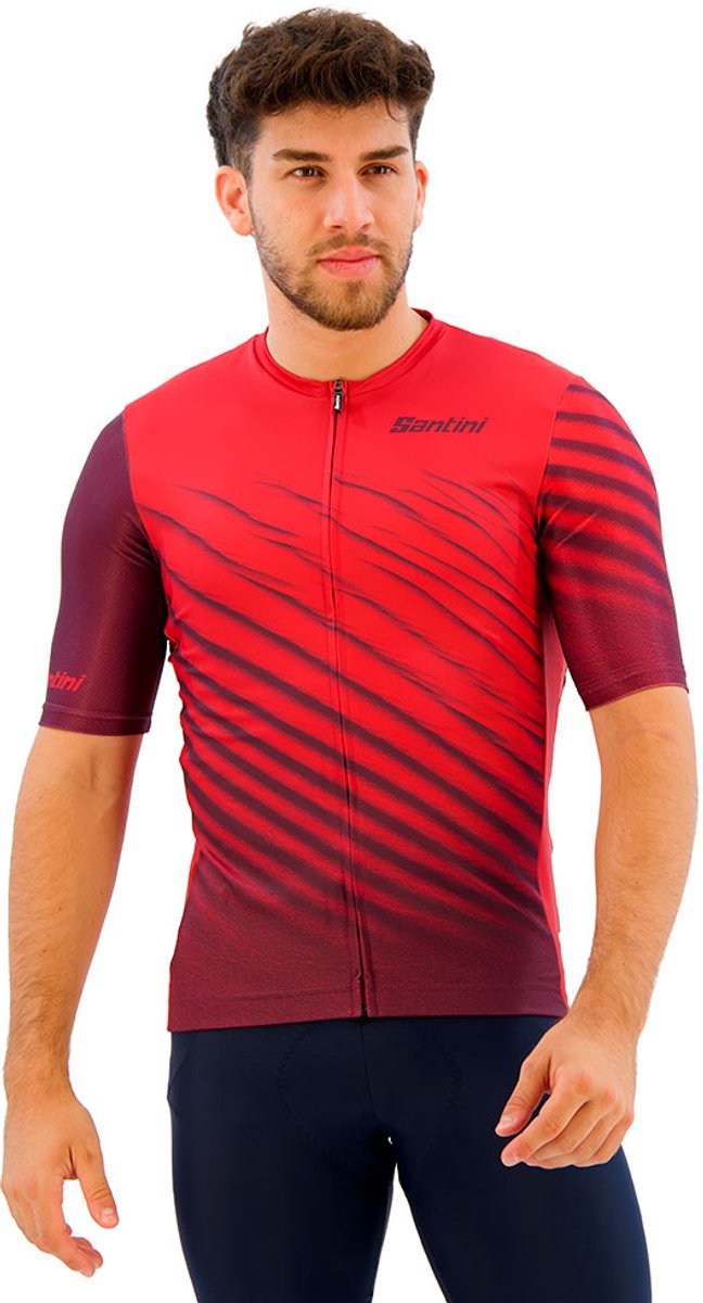 Santini Astro Korte Mouw Wielertrui Rood 3XL Man