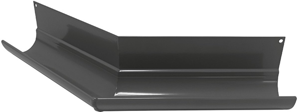 Renoplast® R50 aluminium goothoek | buitenhoek 135° Grafiet | Dakgoten Regengoot Dakafvoer Randprofielen van plaatstaal | Tuinhuisje Carport Terras Balkon plug-in kanaal | goot voor dak