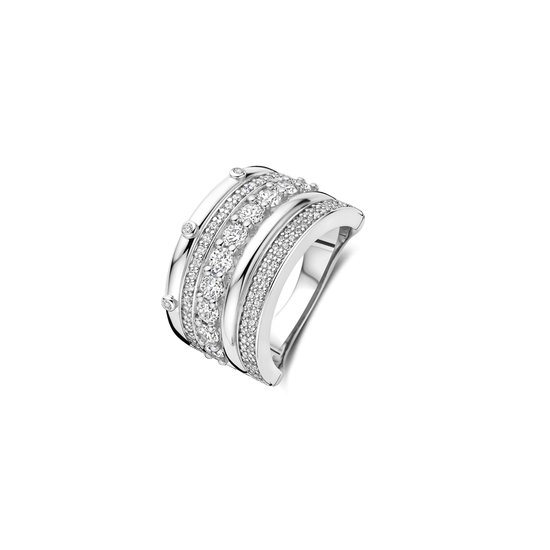 Ring femme TI SENTO - Argent 925 - Zircone blanche - Taille 17,75 mm / taille 56 - 12396ZI