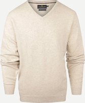 Steppin' Out Herfst/Winter 2021 Trui Fine Merino Vneck Mannen - Regular Fit - Wol - Beige (S)