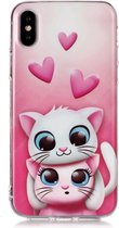 Apple iPhone X Hoesje - Mobigear - Design Serie - TPU Backcover - Kat - Hoesje Geschikt Voor Apple iPhone X