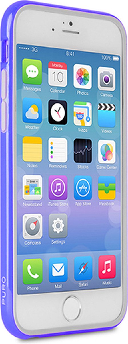 Apple iPhone 6/6s Plus Hoesje - Puro - Serie - Hard Kunststof Bumper - Blauw - Hoesje Geschikt Voor Apple iPhone 6/6s Plus