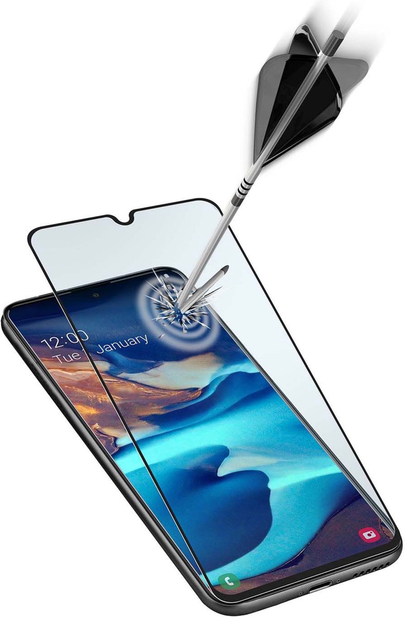 Cellularline - Samsung Galaxy A91/S10 Lite, SP gehard glas capsule, zwart