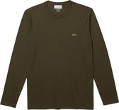 Lacoste Crew Cotton T-Shirt Heren - sportshirts - groen - maat L