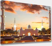 Akoestische panelen - Geluidsisolatie - Akoestische wandpanelen - Akoestisch schilderij AcousticBudget® - paneel met de Sheikh Zayed Mosque - design 182 - 90x60 - Wanddecoratie - w