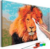 Doe-het-zelf op canvas schilderen - Lion.