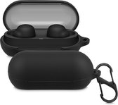 kwmobile Hoes voor Sony WF-C500 - Siliconen cover voor oordopjes in zwart