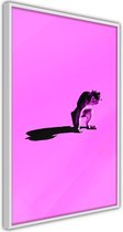 Monkey on Pink Background.