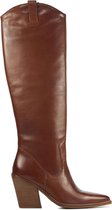 Bronx Vrouwen Leren       Cowboy Laarzen  / Western Boots 14176-J - Bruin - Maat 37