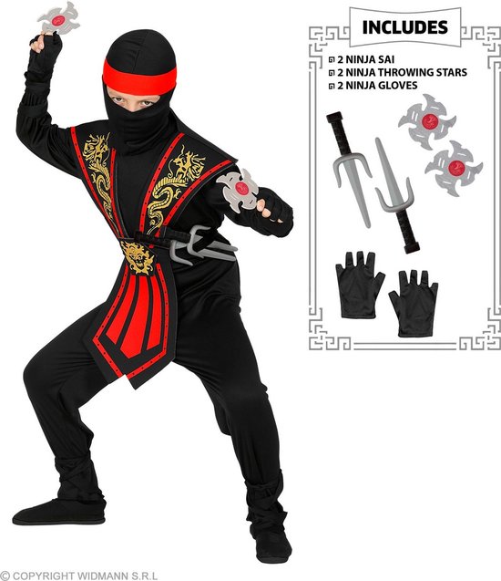 Stoere ninja verkleedkleding voor volwassenen, kinderen en koppels