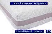 Aloe Vera - Eenpersoons Matras - MICRO POCKET NASA traagschuim 7 ZONE 21 CM - 80x220/21