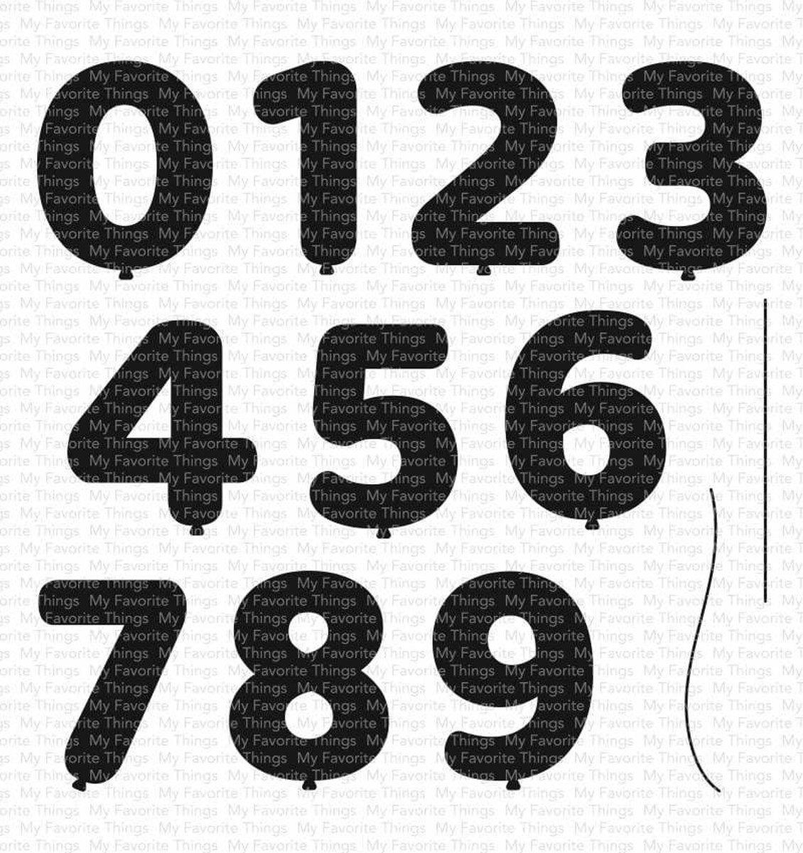 Pumped-Up Numbers Clear Stamps (CS-472)