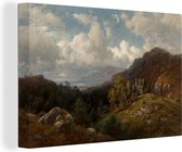 Canvas Schilderij Landscape near Oban, Scotland - schilderij van Paul Weber - 30x20 cm - Wanddecoratie