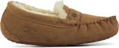 Warmbat Pantoffels Dames Sloffen / Instappers - Wol - Harde zool - Dichte hiel - Nowra - Cognac - Maat 38