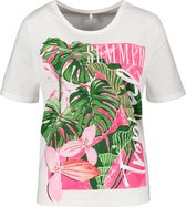 GERRY WEBER Dames Shirt met print op de voorkant, organic cotton