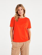 GERRY WEBER Dames Shirt met opengewerkt borduursel