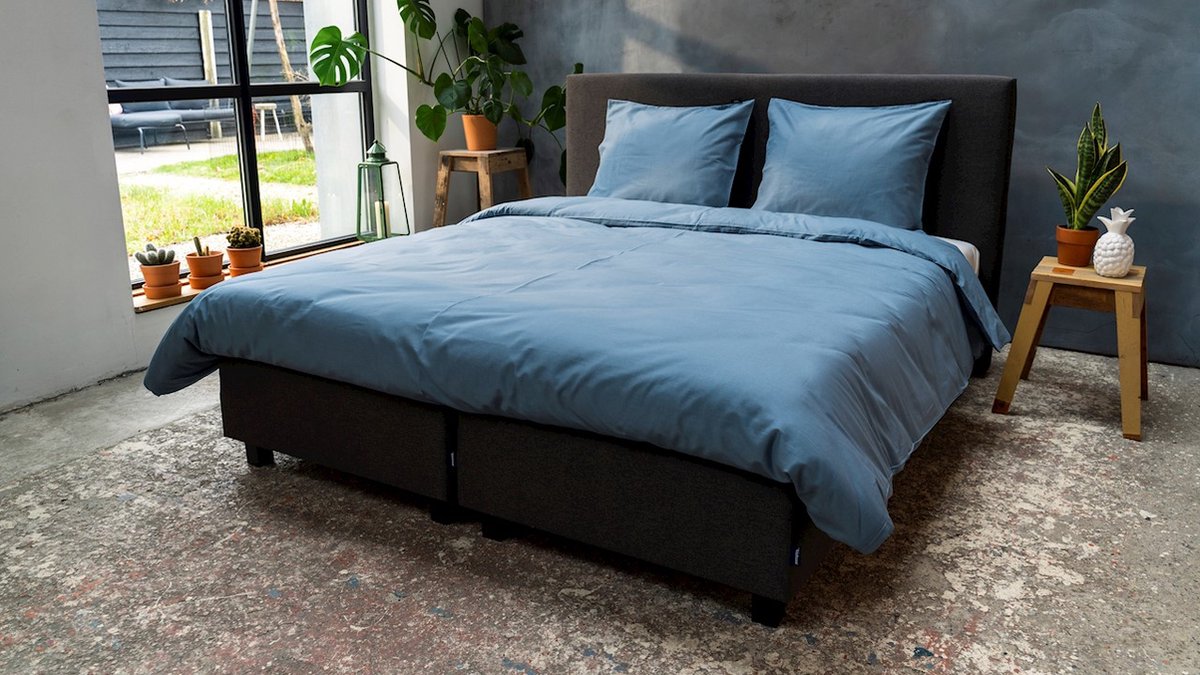 Beter Bed Select Dekbedovertrek Coco 240 x 200 220 cm blauw bol