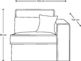 Metropolis Corner Arm R Vel GriGrey
