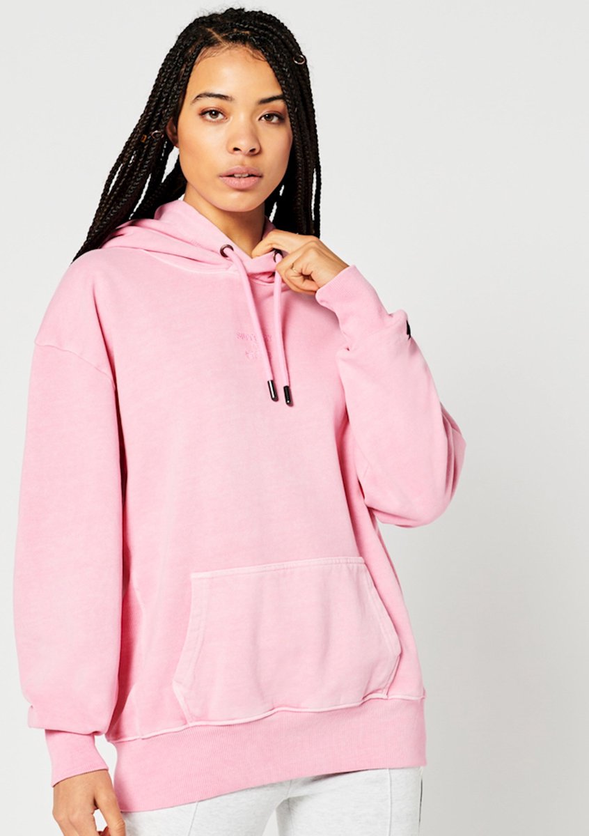 Superdry Code CL Garment Dye Oversized Trui Vrouwen /S Roze